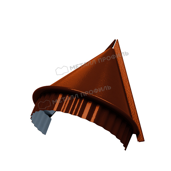 Заглушка конька круглого конусная (AGNETA-03-Copper\Copper-0.5) ― купить по умеренной стоимости в интернет-магазине Компании Металл Профиль.