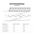 Металлочерепица МЕТАЛЛ ПРОФИЛЬ Монтерроса-S NormanMP (ПЭ-01-3005-0.5)