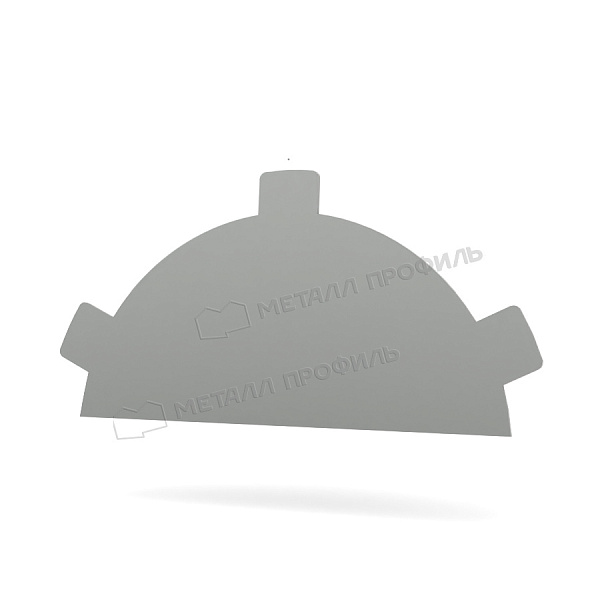 Заглушка конька круглого простая NormanMP (ПЭ-01-9003-0.5) заказать в Анадыре, по цене 400 ₽.
